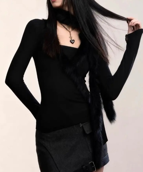 Alvia(アルビア)の「ファー付きトップス(その他トップス・レディース・ブラウン/ホワイト/ブラック・M)」の12枚目の写真