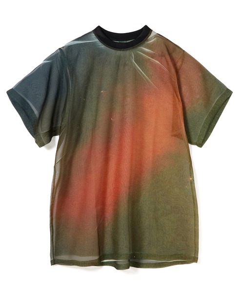 NON TOKYO(ノントーキョー)の「DIRECT PRINT SHEER T-SHIRT(Tシャツ/カットソー・レディース・グリーン×オレンジ/イエロー系・FREE)」の7枚目の写真