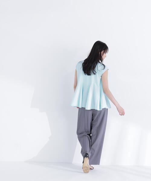 NATURAL BEAUTY BASIC（ナチュラルビューティーベーシック）の「マチフレアブラウス（シャツ/ブラウス・レディース・オフホワイト/ライトグリーン/ブラック・ﾌﾘ-）」の18枚目の写真