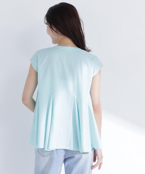NATURAL BEAUTY BASIC（ナチュラルビューティーベーシック）の「マチフレアブラウス（シャツ/ブラウス・レディース・オフホワイト/ライトグリーン/ブラック・ﾌﾘ-）」の8枚目の写真