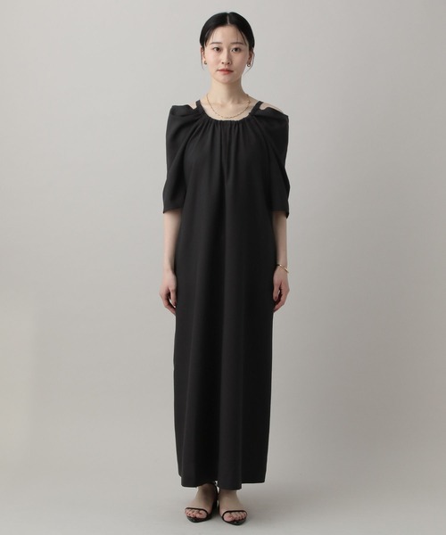 A part by(アパートバイ)の「オフショルリボンワンピース(ワンピース・レディース・ブラック/ベージュ・FREE)」の11枚目の写真