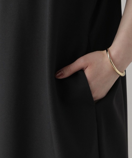 A part by(アパートバイ)の「オフショルリボンワンピース(ワンピース・レディース・ブラック/ベージュ・FREE)」の17枚目の写真