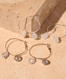【LIMITED NUMBER/リミテッドナンバー】ダブルクリアマーブルピアス