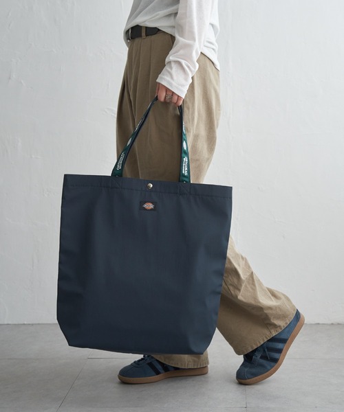Dickies（ディッキーズ）の「Dickies ディッキーズ ロゴテープトートバッグ（トートバッグ・メンズ・ブラック/ネイビー/グレー・FREE）」の3枚目の写真