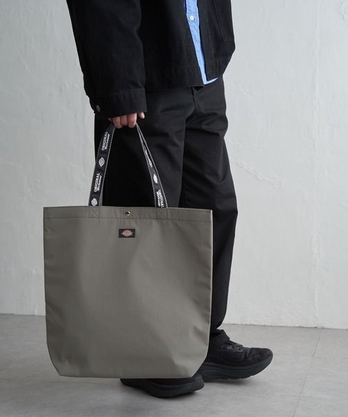 Dickies（ディッキーズ）の「Dickies ディッキーズ ロゴテープトートバッグ（トートバッグ・メンズ・ブラック/ネイビー/グレー・FREE）」の2枚目の写真