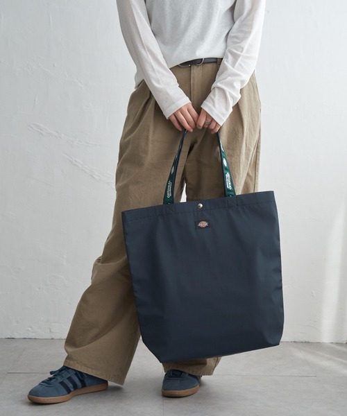 Dickies（ディッキーズ）の「Dickies ディッキーズ ロゴテープトートバッグ（トートバッグ・メンズ・ブラック/ネイビー/グレー・FREE）」の6枚目の写真