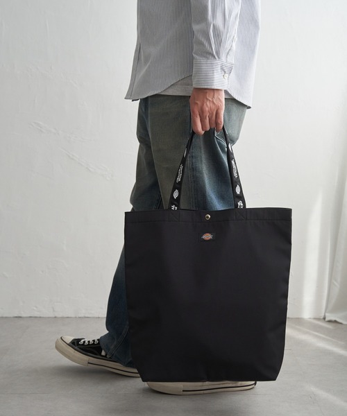 Dickies（ディッキーズ）の「Dickies ディッキーズ ロゴテープトートバッグ（トートバッグ・メンズ・ブラック/ネイビー/グレー・FREE）」の8枚目の写真