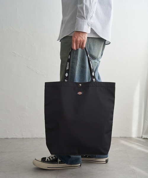 Dickies（ディッキーズ）の「Dickies ディッキーズ ロゴテープトートバッグ（トートバッグ・メンズ・ブラック/ネイビー/グレー・FREE）」の7枚目の写真