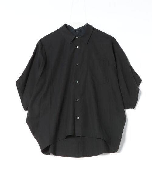 ZUCCa(ズッカ)の「(S)DRAPE BROAD CLOTH SHIRT(Tシャツ/カットソー・レディース・ホワイト/ライトブルー/ブラック・M size)」の2枚目の写真