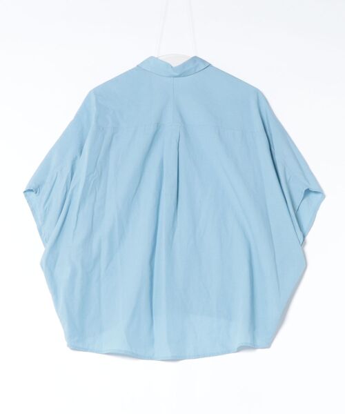 ZUCCa(ズッカ)の「(S)DRAPE BROAD CLOTH SHIRT(Tシャツ/カットソー・レディース・ホワイト/ライトブルー/ブラック・M size)」の4枚目の写真
