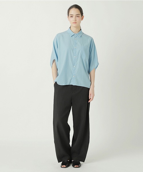ZUCCa(ズッカ)の「(S)DRAPE BROAD CLOTH SHIRT(シャツ/ブラウス・レディース・ホワイト/ライトブルー/ブラック・M size)」の12枚目の写真