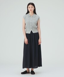 BEAMS HEART | フレンチスリーブ ポロニット × ギャザースカート(セットアイテム)(ワンピース)