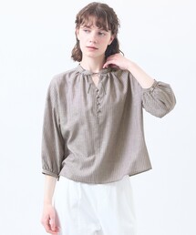 GREY LABEL リネンミックスオープンカラーシャツ（シャツ/ブラウス