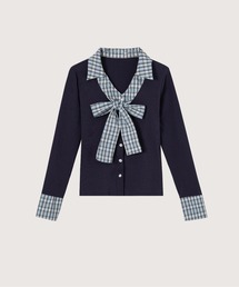 Bow Tie Patchwork T Shirt