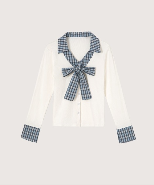 Bow Tie Patchwork T Shirt