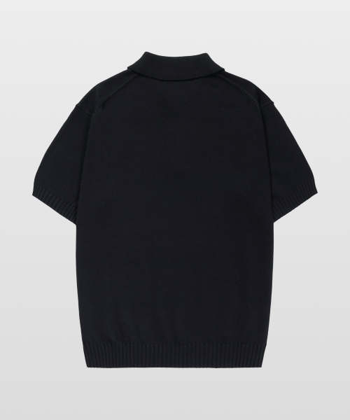 MANNERGRAM(マナーグラム)の「ソフトコットン100 3PLY ポロ半袖ニット ブラック(ニット/セーター・メンズ・その他・MEDIUM/LARGE/X-LARGE/XX-LARGE)」の2枚目の写真