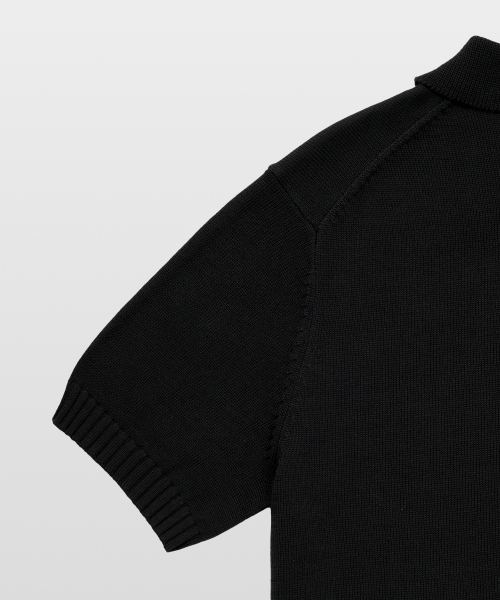 MANNERGRAM(マナーグラム)の「ソフトコットン100 3PLY ポロ半袖ニット ブラック(ニット/セーター・メンズ・その他・MEDIUM/LARGE/X-LARGE/XX-LARGE)」の4枚目の写真
