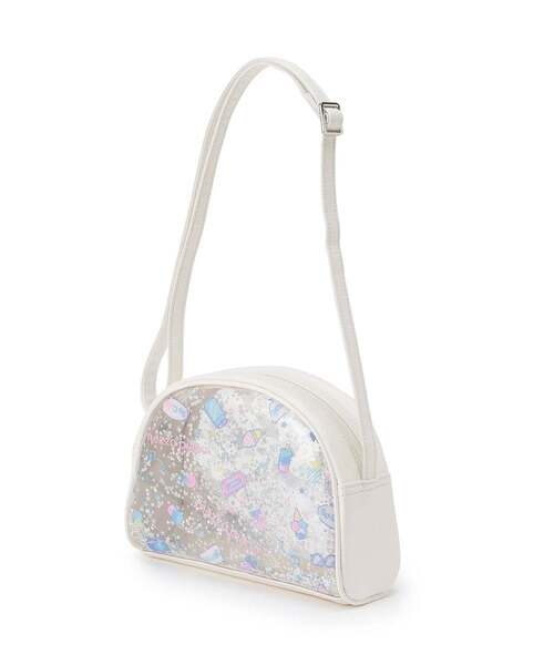 mezzo piano（メゾピアノ）の「キラキラ　ポシェット（ショルダーバッグ・キッズ・オフホワイト/サックスブルー・F）」の3枚目の写真