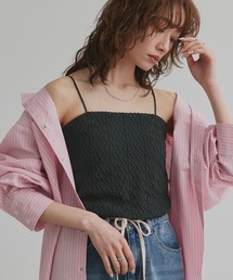 カップ付き ジャガード キャミソール