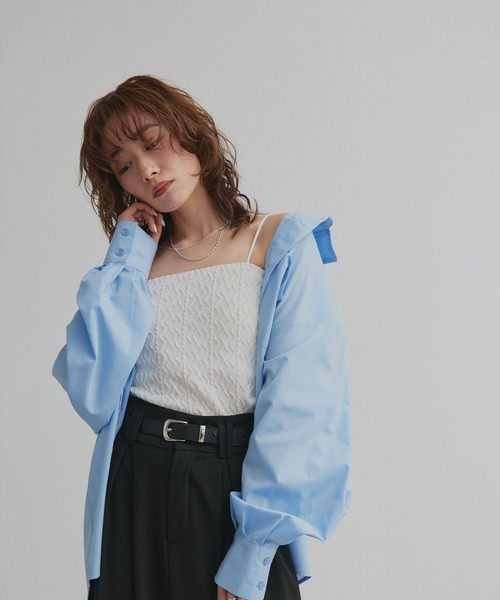 ad thie(アドティエ)の「カップ付き ジャガード キャミソール(キャミソール・レディース・オフホワイト/ブラック・LARGE/MEDIUM)」の22枚目の写真