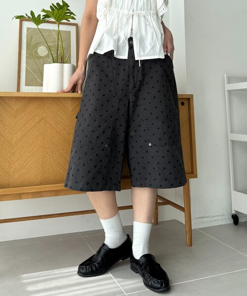 CIAOPANIC TYPY(チャオパニックティピー)の「【UNISEX】【プラスサイズあり】アソート柄ブッシュハーフパンツ/WEB限定カラーあり(その他パンツ・レディース・カーキ/ベージュ/グレー/ブルー/ブラック・MEDIUM/XX-LARGE/LARGE)」の3枚目の写真