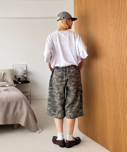 CIAOPANIC TYPY(チャオパニックティピー)の「【UNISEX】【プラスサイズあり】アソート柄ブッシュハーフパンツ/WEB限定カラーあり(その他パンツ・レディース・カーキ/ベージュ/グレー/ブルー/ブラック・MEDIUM/XX-LARGE/LARGE)」の9枚目の写真