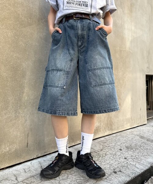 CIAOPANIC TYPY(チャオパニックティピー)の「【UNISEX】【プラスサイズあり】アソート柄ブッシュハーフパンツ/WEB限定カラーあり(その他パンツ・レディース・カーキ/ベージュ/グレー/ブルー/ブラック・MEDIUM/XX-LARGE/LARGE)」の16枚目の写真