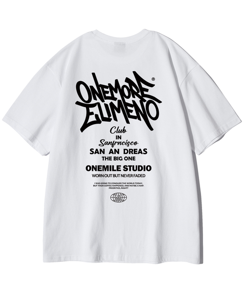 ELIMENO(エリメノ)の「EL ビッグワン 半袖Tシャツ 4カラー(Tシャツ/カットソー・メンズ・ブラック/チャコール/ホワイト/ライトグレー・1/2/3/4/5/6)」の2枚目の写真