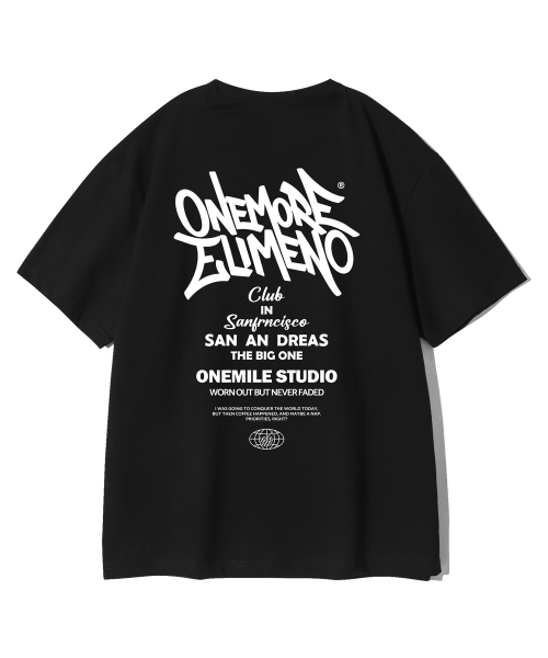 ELIMENO(エリメノ)の「EL ビッグワン 半袖Tシャツ 4カラー(Tシャツ/カットソー・メンズ・ブラック/チャコール/ホワイト/ライトグレー・1/2/3/4/5/6)」の5枚目の写真