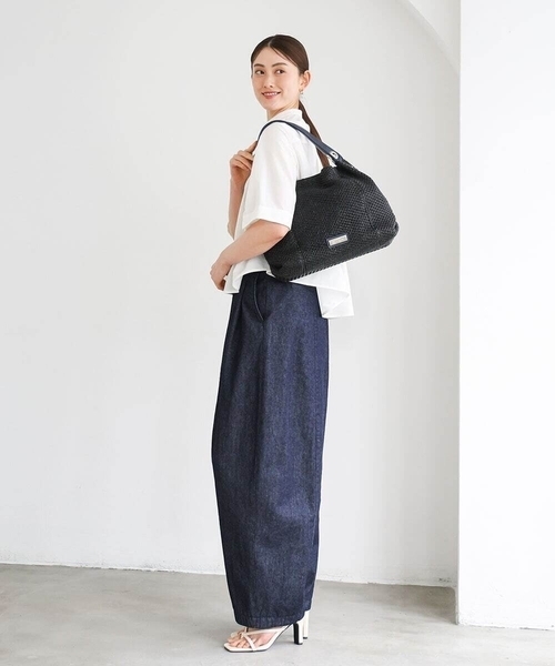 MK MICHEL KLEIN(エムケーミッシェルクラン)の「サイドファスナーメッシュデザイントートバッグ(トートバッグ・レディース・ベージュ/ブラック・00)」の5枚目の写真