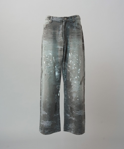MAISON SPECIAL(メゾンスペシャル)の「《UNISEX》Destroy Damage Jacquard Prime-Wide Straight Denim/デストロイダメージジャガードプライムワイドストレートデニム【MAISON SPECIAL/メゾンスペシャル】(デニムパンツ・メンズ・ブラック/ライトブルー・0/1/2)」の15枚目の写真