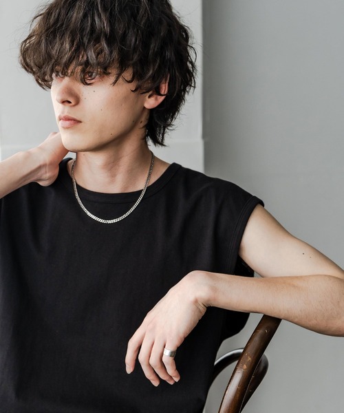 Rocky Monroe(ロッキーモンロー)の「ケミカル加工 コットンノースリーブTシャツ/タンクトップ(タンクトップ・メンズ・ブラック/ホワイト/ブラック系・M/L/XL)」の19枚目の写真