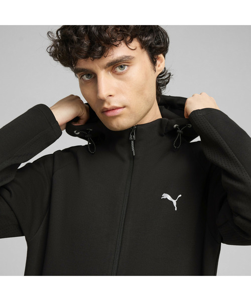 PUMA(プーマ)の「PUMA プーマ メンズ エヴォストライプ フルジップ フーディー DK(パーカー・メンズ・ブラック/グレー/ネイビー・LARGE/MEDIUM/SMALL/X-LARGE/X-SMALL)」の10枚目の写真