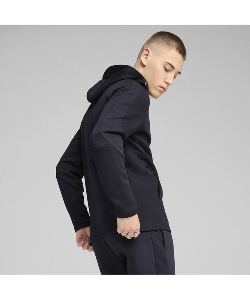 PUMA(プーマ)の「PUMA プーマ メンズ エヴォストライプ フルジップ フーディー DK(パーカー・メンズ・ブラック/グレー/ネイビー・LARGE/MEDIUM/SMALL/X-LARGE/X-SMALL)」の18枚目の写真