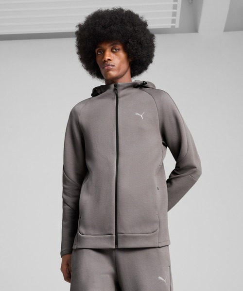PUMA(プーマ)の「PUMA プーマ メンズ エヴォストライプ フルジップ フーディー DK(パーカー・メンズ・ブラック/グレー/ネイビー・LARGE/MEDIUM/SMALL/X-LARGE/X-SMALL)」の2枚目の写真
