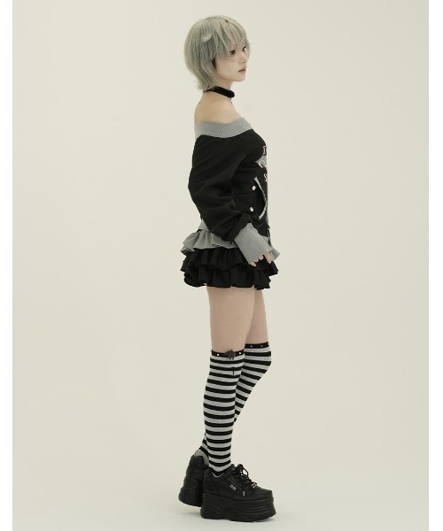 DustDevil(ダストデビル)の「『DustDevil/ダストデビル』Crash Off-Shoulder/オフショルトップス(その他トップス・レディース・ブラック/ホワイト・FREE)」の16枚目の写真