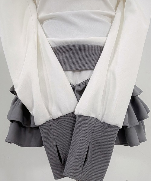 DustDevil(ダストデビル)の「『DustDevil/ダストデビル』Crash Off-Shoulder/オフショルトップス(その他トップス・レディース・ブラック/ホワイト・FREE)」の11枚目の写真