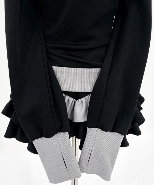 DustDevil(ダストデビル)の「『DustDevil/ダストデビル』Crash Off-Shoulder/オフショルトップス(その他トップス・レディース・ブラック/ホワイト・FREE)」の6枚目の写真