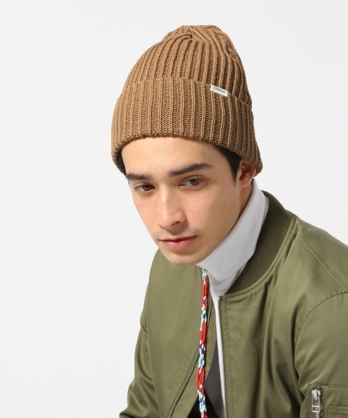RAGEBLUE（レイジブルー）の「アクリル/コットンリブワッチ/712221（ニットキャップ/ビーニー・メンズ・グレー/ブラック/キャメル/ホワイト/ネイビー・FREE）」の12枚目の写真
