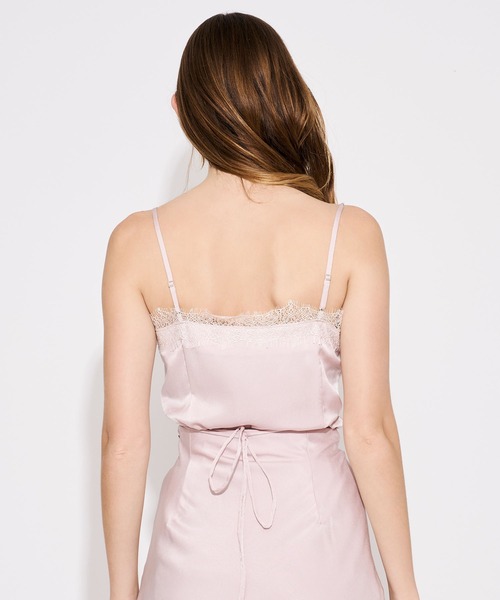 ME COUTURE(ミークチュール)の「アイラッシュレーストリムキャミソール(シャツ/ブラウス・レディース・ライトブルー/キナリ/ピンク/ブラウン・FREE)」の15枚目の写真