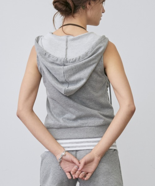 Rohwel(ローウェル)の「<Set-Up>Double Zip Gather Hoodie /<セットアップ対応>ダブルジップギャザーフーディー(パーカー・レディース・ネイビー/ブラック/グレー・FREE)」の22枚目の写真
