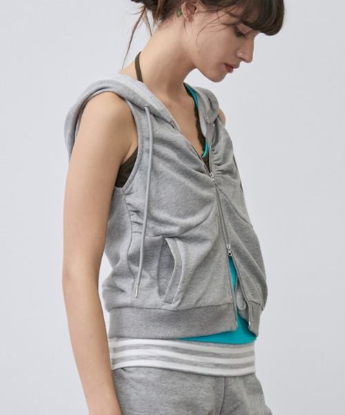 Rohwel(ローウェル)の「<Set-Up>Double Zip Gather Hoodie /<セットアップ対応>ダブルジップギャザーフーディー(パーカー・レディース・ネイビー/ブラック/グレー・FREE)」の20枚目の写真