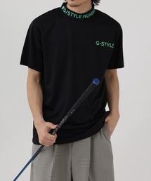 ドライ モックネック プリント ロゴ 半袖 Tシャツ