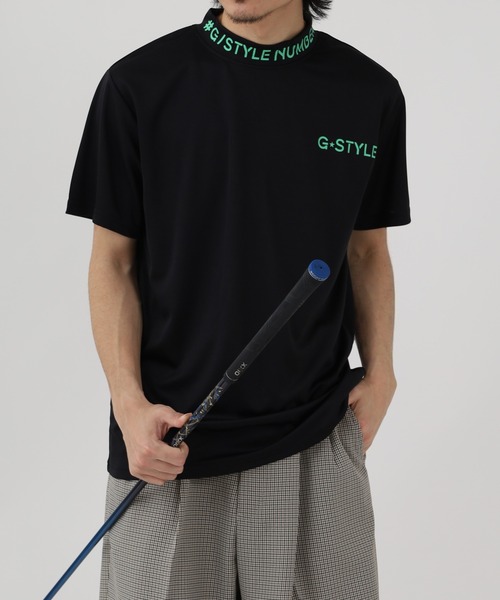 FUNALIVE(ファンアライブ)の「ドライ モックネック プリント ロゴ 半袖 Tシャツ(Tシャツ/カットソー・メンズ・ブラック系1/グレー系1/ネイビー系1/グリーン系/ブラック系/ブルー系/ホワイト系/ホワイト系1/グレー系/ネイビー系/ブラック系2・M/L/LL)」の1枚目の写真