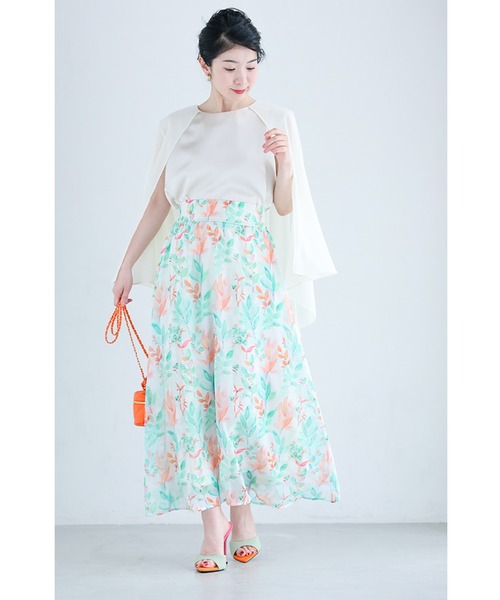 cawaii(カワイイ)の「トップスの色に迷わない フレアスカート(スカート・レディース・グリーン・L~LL/S~M)」の15枚目の写真