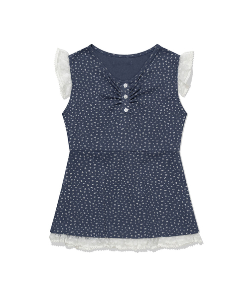 UGLY SHADOW(アグリーシャドウ)の「FLOWER LACE SLEEVELESS(BLUE)(Tシャツ/カットソー・レディース・その他・FREE)」の4枚目の写真