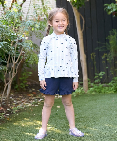 petit main（プティマイン）の「【SWIM】ラッシュガードセット水着（水着・キッズ・ピンク/オフホワイト/ブルー・120cm/110cm/80ｃｍ/130cm/100cm/90cm）」の3枚目の写真