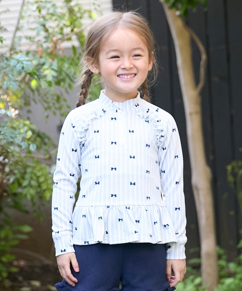 petit main（プティマイン）の「【SWIM】ラッシュガードセット水着（水着・キッズ・ピンク/オフホワイト/ブルー・120cm/110cm/80ｃｍ/130cm/100cm/90cm）」の6枚目の写真