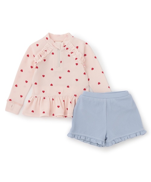 petit main（プティマイン）の「【SWIM】ラッシュガードセット水着（水着・キッズ・ピンク/オフホワイト/ブルー・120cm/110cm/80ｃｍ/130cm/100cm/90cm）」の10枚目の写真