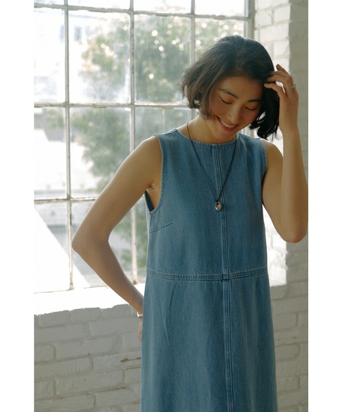 セール】【サイズ,身長別画像あり】甘撚りデニムワンピース 春服 夏服